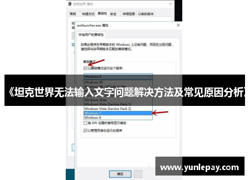 《坦克世界无法输入文字问题解决方法及常见原因分析》